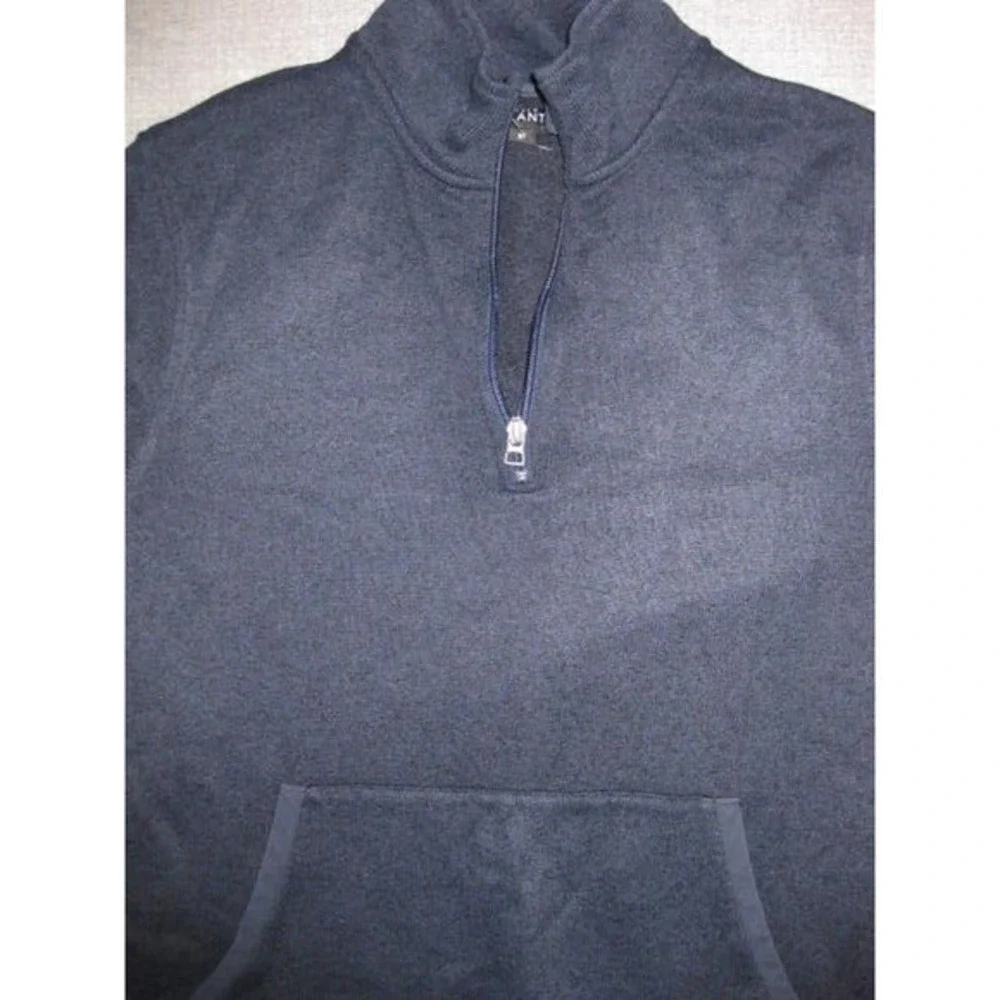 J Crew Mercantile‎ Men Sweater Size Medium Quarter Zip Kangaroo Pouch Blue